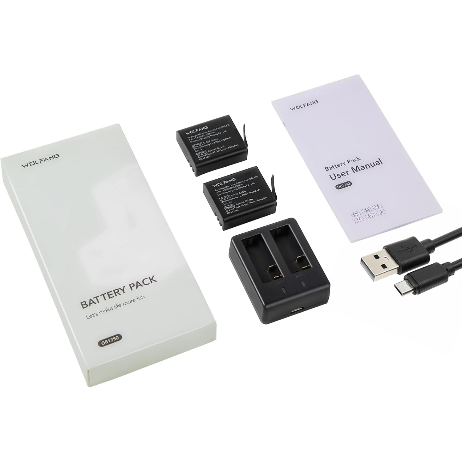 Action Camera Charging Kit GA100 / GA120 / GA200 / GA300