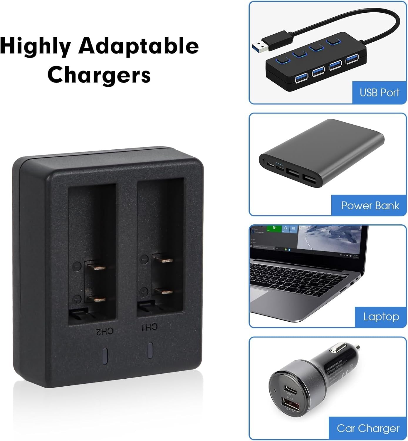 Action Camera Charging Kit GA100 / GA120 / GA200 / GA300