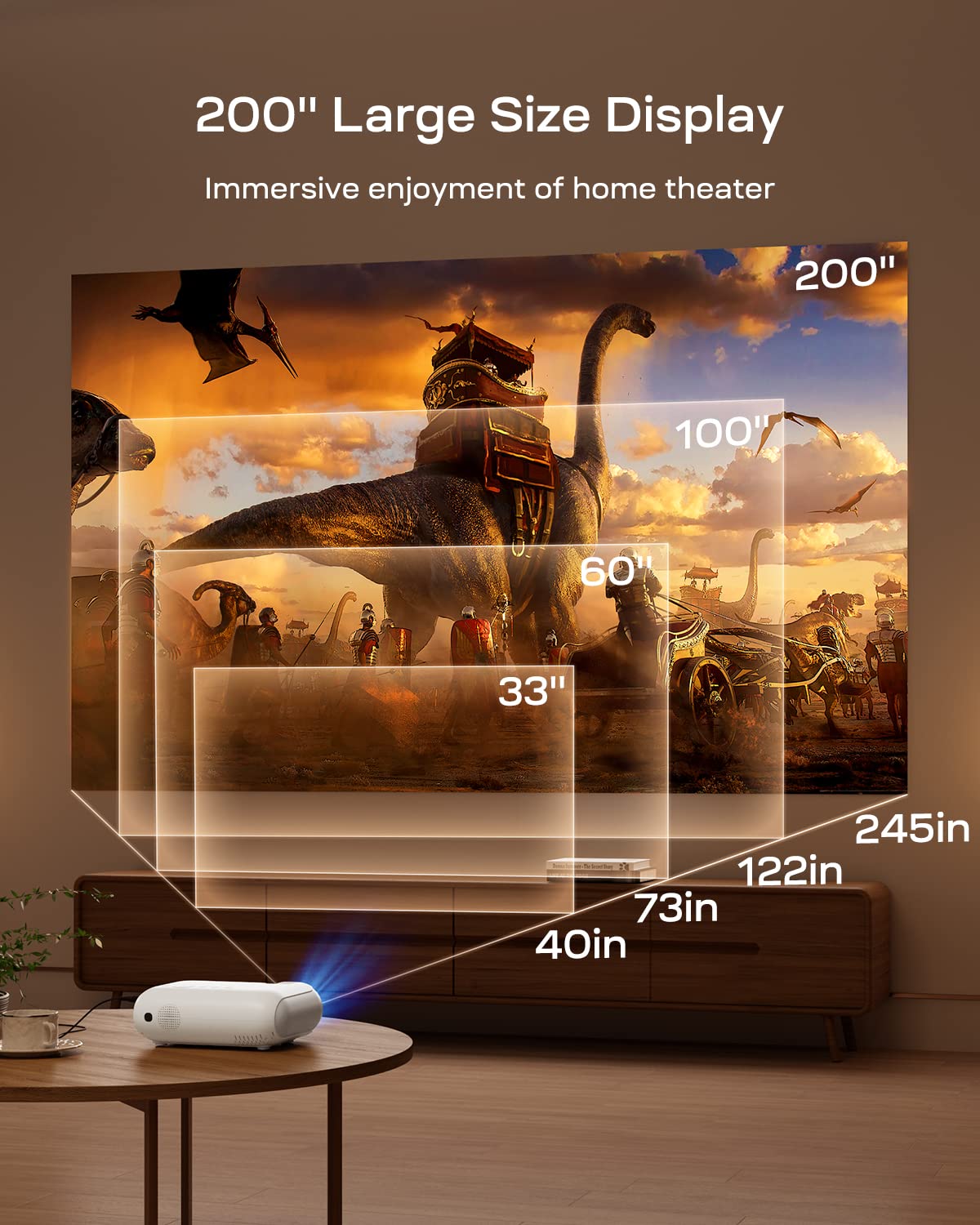 Yoton Y9 【APP Built-in】Video Projector, Full HD 1080P Native 450ANSI Lumen Smart Projector