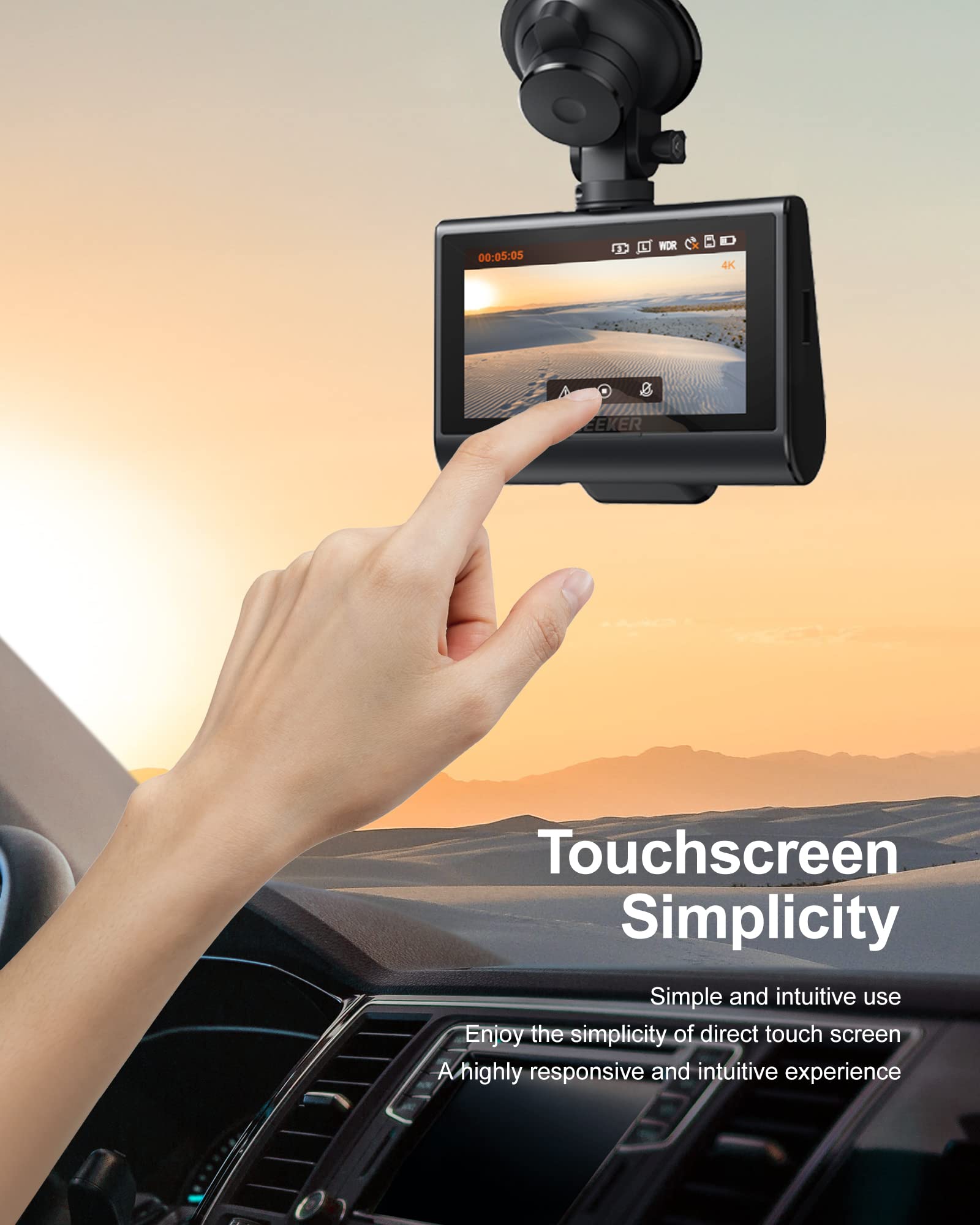 iZeeker GD850 Dual Dash Cam with GPS for Car