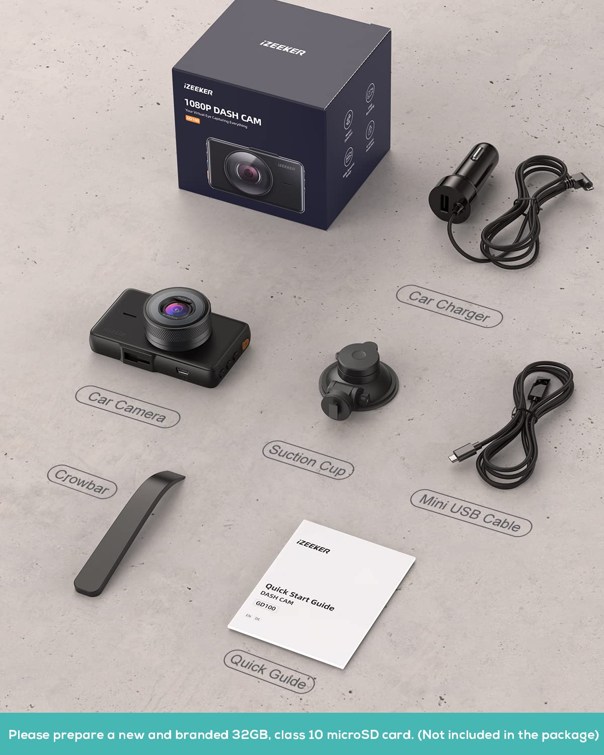 iZeeker GD100 1080P Dash Cam
