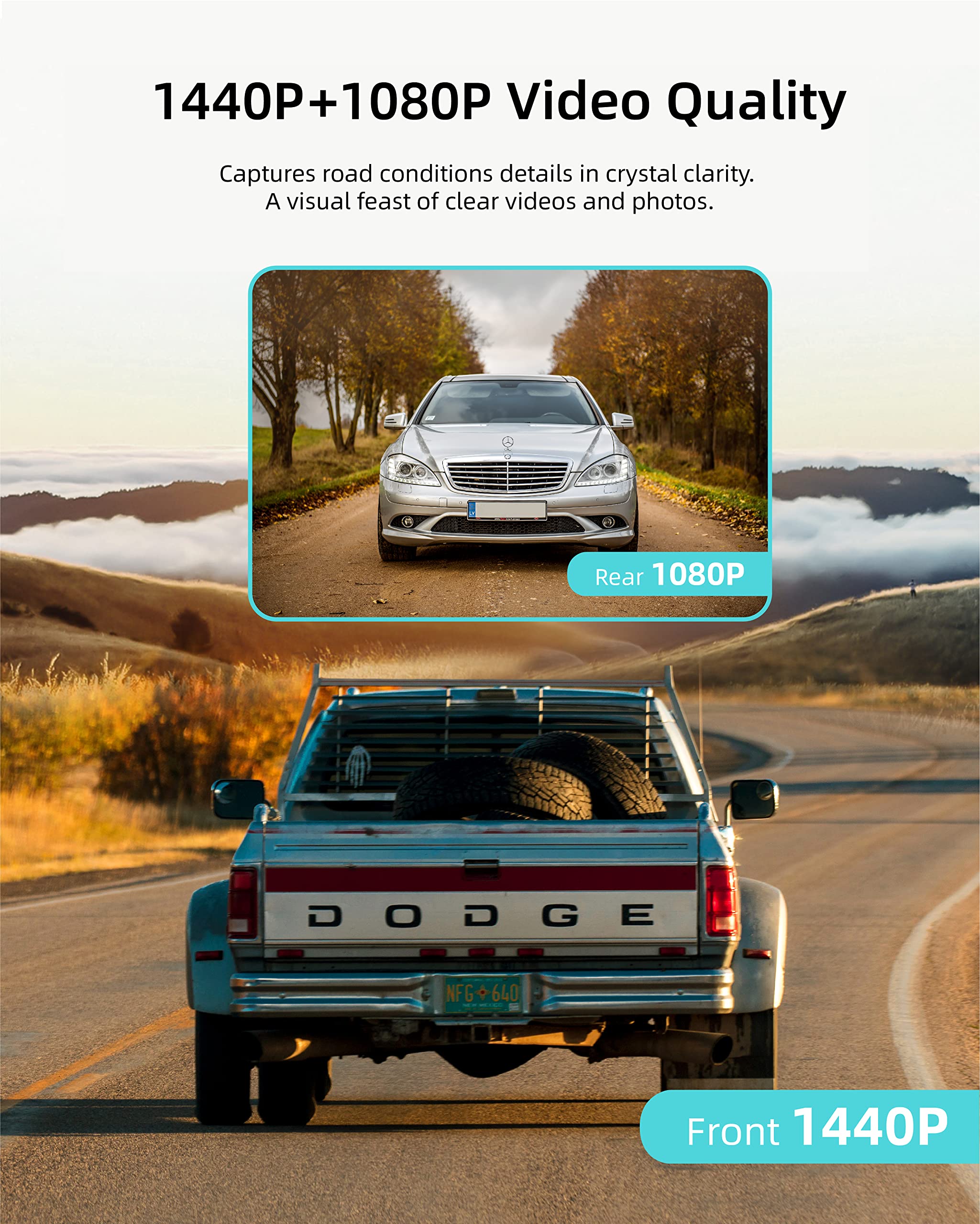 iZeeker GD500 2.5K Dual Dash Cam