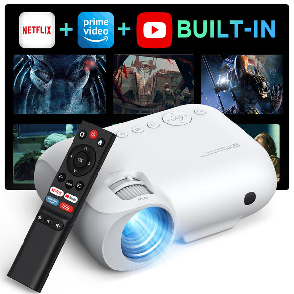 Yoton Y9 【APP Built-in】Video Projector, Full HD 1080P Native 450ANSI Lumen Smart Projector