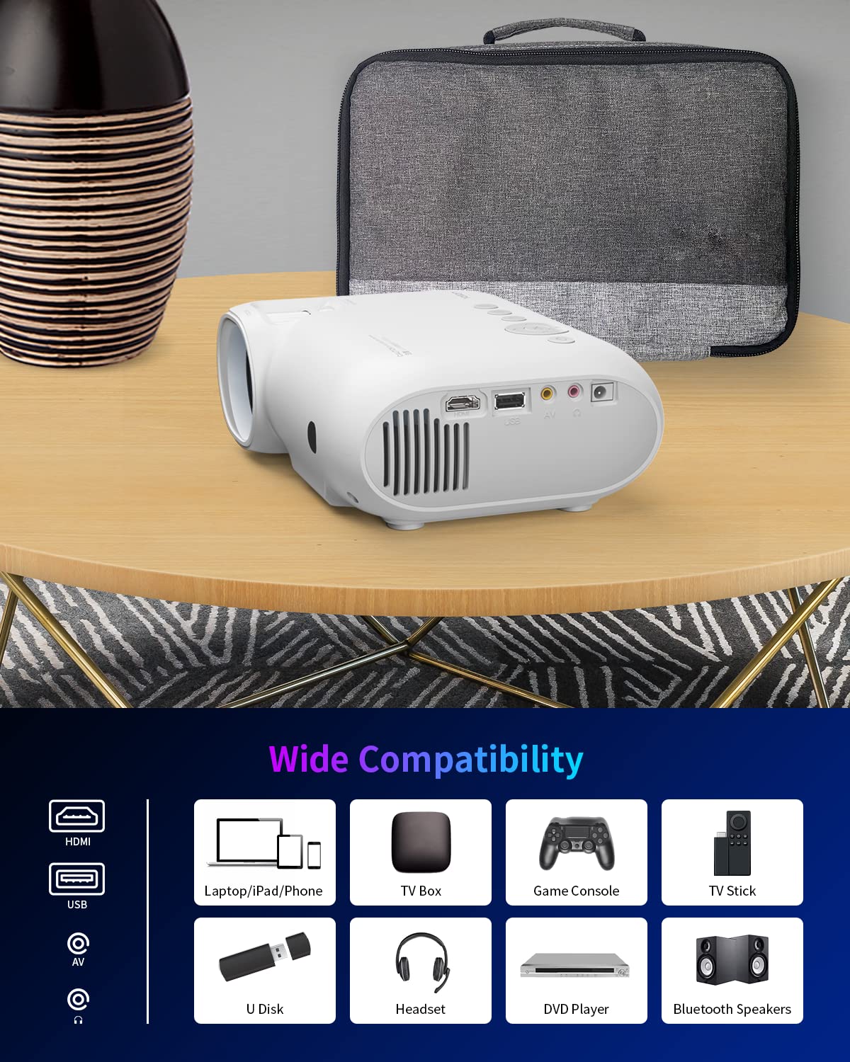 Yoton Y7 Projector with 5G WiFi