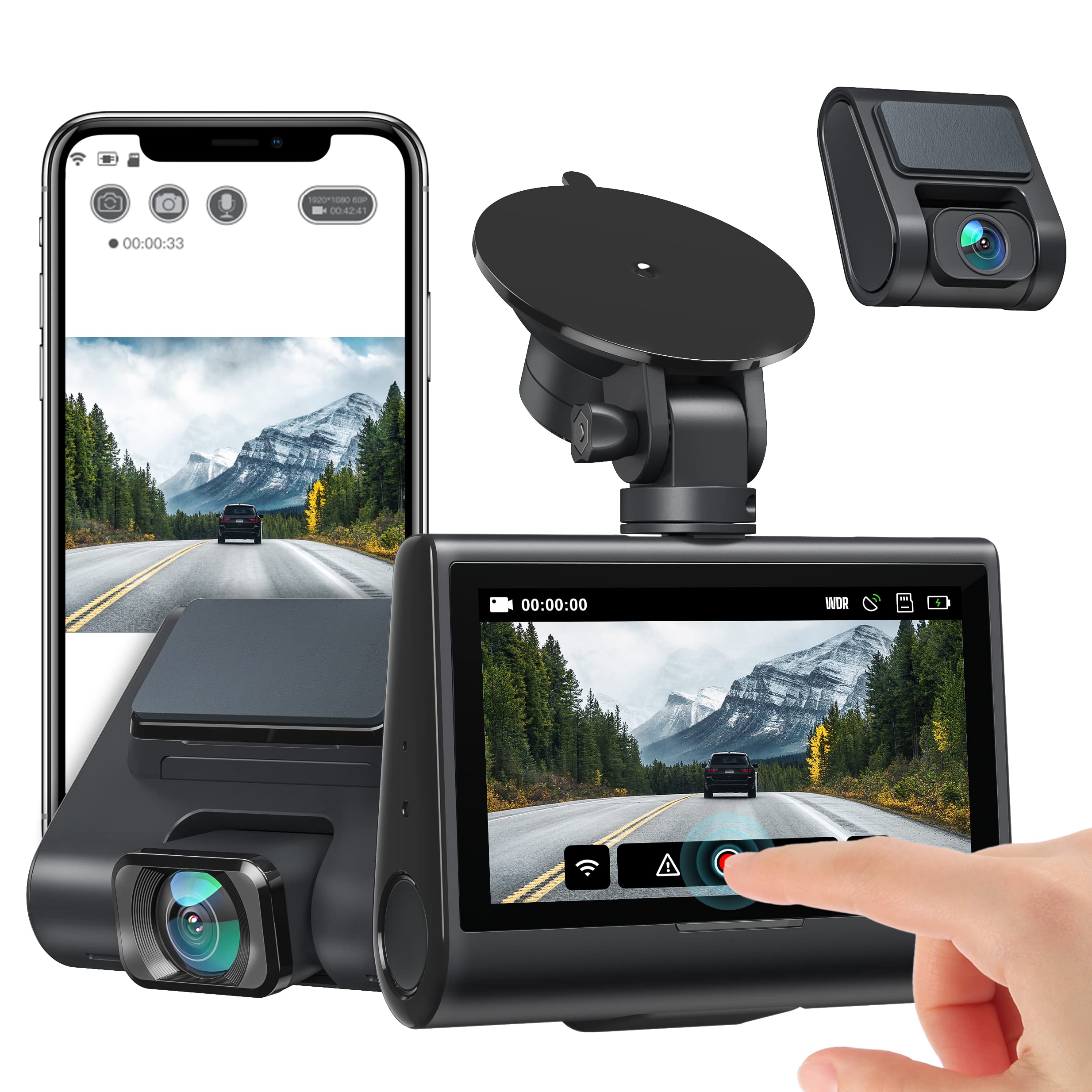 iZeeker GD850 Dual Dash Cam with GPS for Car