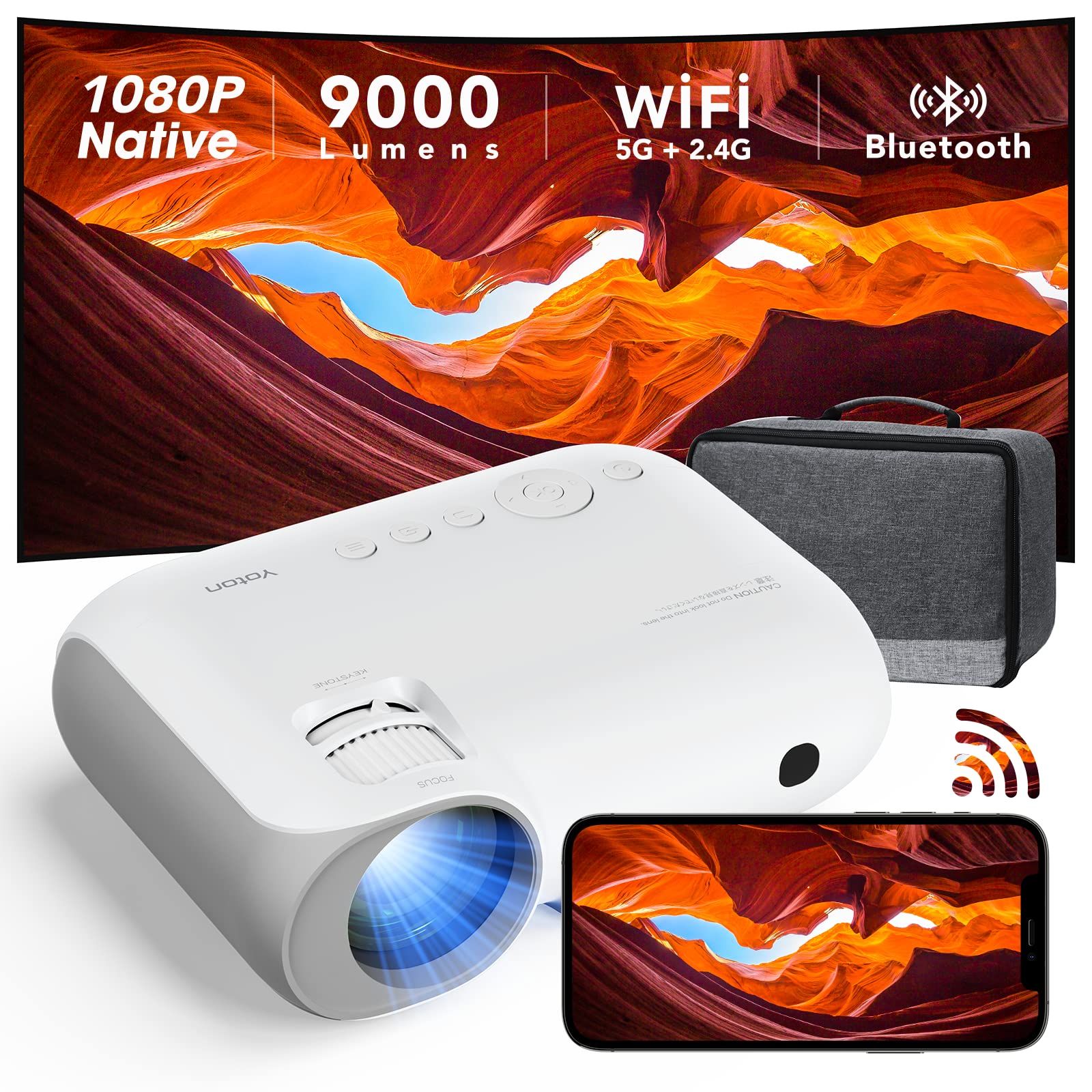 Yoton Y7 Projector with 5G WiFi