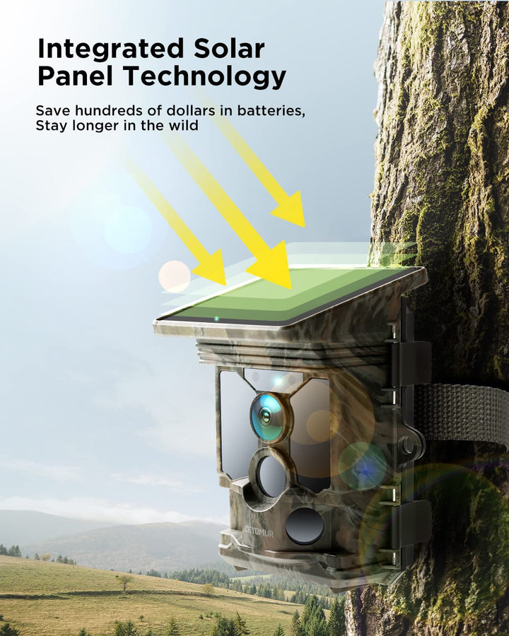 CEYOMUR CY95 Solar Trail Camera integrated solar panel technology